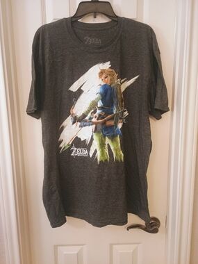The Legend of Zelda Breath of the Wild Graphic Tee - Charcoal Size XL